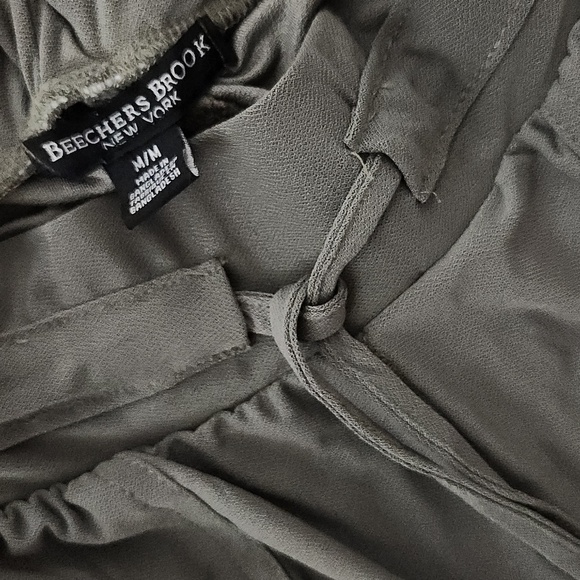 Beechers Brook Solid Tie Waist  Jogger Pants - Olive - Picture 6 of 6